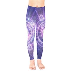 Blue Fractal Alchemy Hud For Bending Hyperspace Kids  Legging by jayaprime