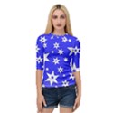 Star Background Pattern Advent Quarter Sleeve Raglan Tee View1