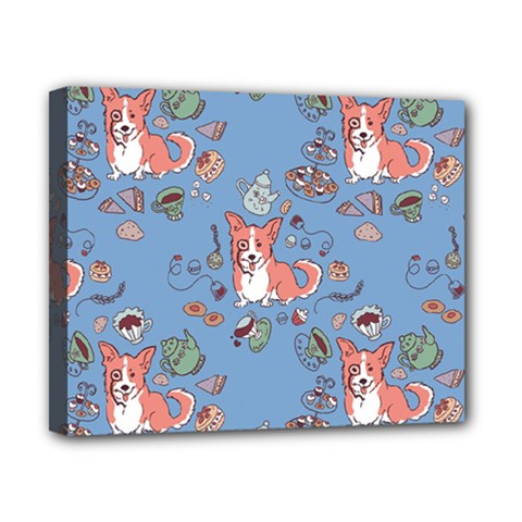 Dog Corgi Pattern Canvas 10  X 8  by Celenk