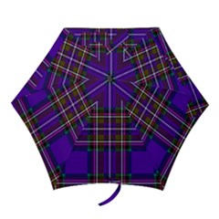 Purple Tartan Plaid Mini Folding Umbrellas by allthingseveryone