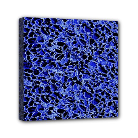 Texture Structure Electric Blue Mini Canvas 6  X 6 
