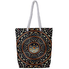 Dark Metal And Jewels Full Print Rope Handle Tote (small) by linceazul