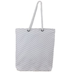 Light Chevron Full Print Rope Handle Tote (large) by jumpercat