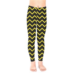 Yellow Chevron Kids  Legging by jumpercat