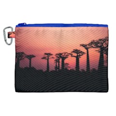 Baobabs Trees Silhouette Landscape Canvas Cosmetic Bag (xl) by BangZart