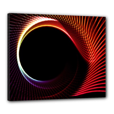 Grid Bent Vibration Ease Bend Canvas 24  X 20  by BangZart