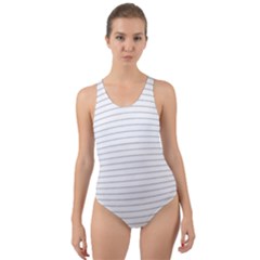Pattern Background Monochrome Cut-out Back One Piece Swimsuit by BangZart