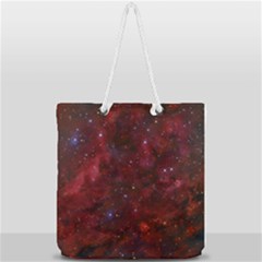 Abstract Fantasy Color Colorful Full Print Rope Handle Tote (large)