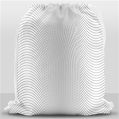 Monochrome Curve Line Pattern Wave Drawstring Bag (large) by BangZart