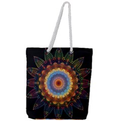 Colorful Prismatic Chromatic Full Print Rope Handle Tote (large) by Celenk