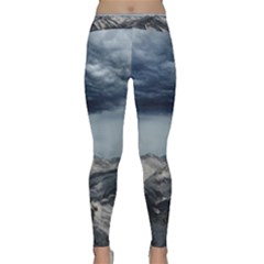 Mountain Landscape Sky Snow Classic Yoga Leggings by Celenk