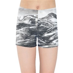 Mountains Winter Landscape Nature Kids Sports Shorts by Celenk