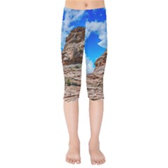 Mountain Canyon Landscape Nature Kids  Capri Leggings  by Celenk