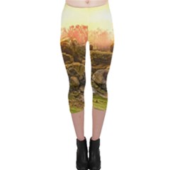 Rocks Outcrop Landscape Formation Capri Leggings  by Celenk