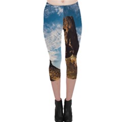 Mountain Desert Landscape Nature Capri Leggings  by Celenk