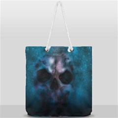 Skull Horror Halloween Death Dead Full Print Rope Handle Tote (large)