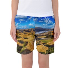 Hills Countryside Landscape Rural Women s Basketball Shorts by Celenk