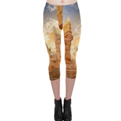 Canyon Desert Landscape Scenic Capri Leggings  by Celenk