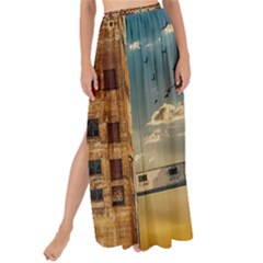 Ruin Abandoned Building Urban Maxi Chiffon Tie-up Sarong by Celenk