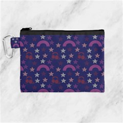 Music Stars Navy Canvas Cosmetic Bag (medium) by snowwhitegirl