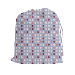 Pink Purple White Eggs On Lilac Drawstring Pouches (xxl)