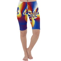 Mandelbrot Math Fractal Pattern Cropped Leggings  by Nexatart