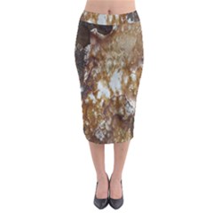 Rusty Texture Pattern Daniel Midi Pencil Skirt by Nexatart