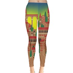 Mountain Village Mountain Village Leggings  by Nexatart