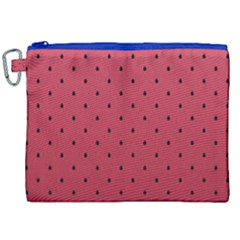Watermelon Minimal Pattern Canvas Cosmetic Bag (xxl) by jumpercat