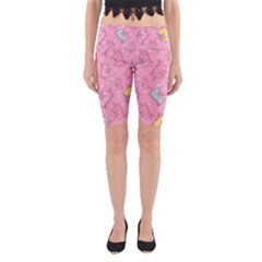 Unicorns Eating Ice Cream Pattern Yoga Cropped Leggings by Bigfootshirtshop