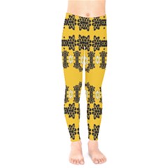 Ornate Circulate Is Festive In Flower Decorative Kids  Legging by pepitasart