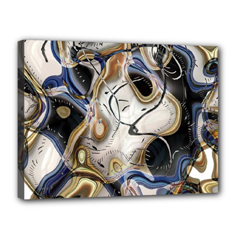 Time Abstract Dali Symbol Warp Canvas 16  X 12  by Nexatart