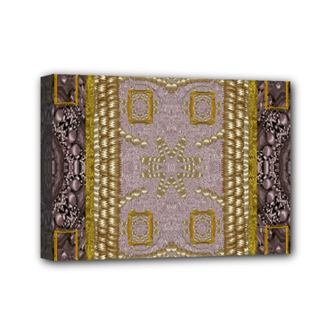 Gothic In Modern Stars And Pearls Mini Canvas 7  X 5  by pepitasart