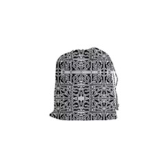 Dark Oriental Ornate Pattern Drawstring Pouches (xs)  by dflcprints
