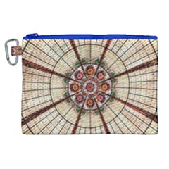 Pattern Round Abstract Geometric Canvas Cosmetic Bag (xl) by Nexatart