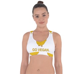 Go Vegan - Cute Chick  Cross String Back Sports Bra by Valentinaart