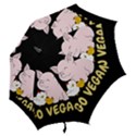 Go Vegan - Cute Pig and Chicken Hook Handle Umbrellas (Large) View2