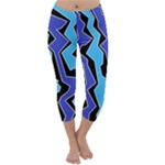 Vertical Blues Polynoise Capri Winter Leggings 