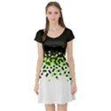 Flat Tech Camouflage Reverse Green Short Sleeve Skater Dress View1