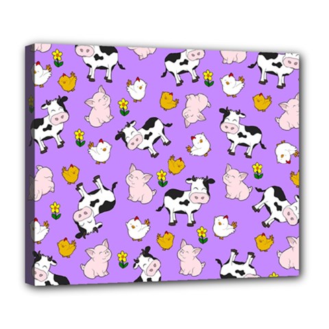 The Farm Pattern Deluxe Canvas 24  X 20   by Valentinaart