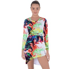 Background Art Abstract Watercolor Asymmetric Cut-out Shift Dress by Nexatart