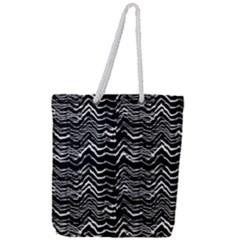 Dark Abstract Pattern Full Print Rope Handle Tote (large) by dflcprints
