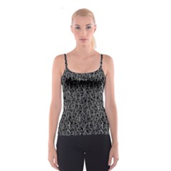 Elio s Shirt Faces In White Outlines On Black Crying Scene Spaghetti Strap Top by PodArtist
