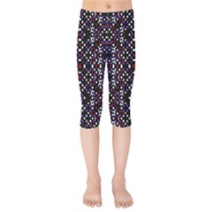 Futuristic Geometric Pattern Kids  Capri Leggings  by dflcprints