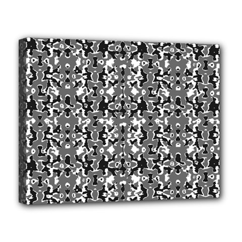Dark Camo Style Design Canvas 14  X 11  by dflcprints