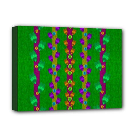 Roses Climbing To The Sun With Grace And Honor Deluxe Canvas 16  X 12   by pepitasart
