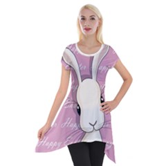 Easter Bunny  Short Sleeve Side Drop Tunic by Valentinaart