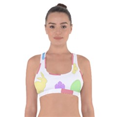 Easter Patches  Cross Back Sports Bra by Valentinaart