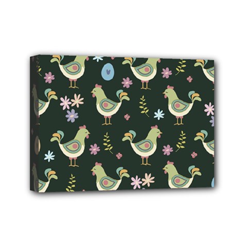 Easter Pattern Mini Canvas 7  X 5  by Valentinaart