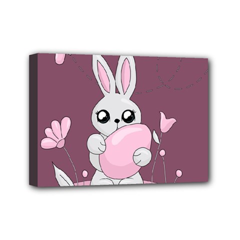Easter Bunny  Mini Canvas 7  X 5  by Valentinaart